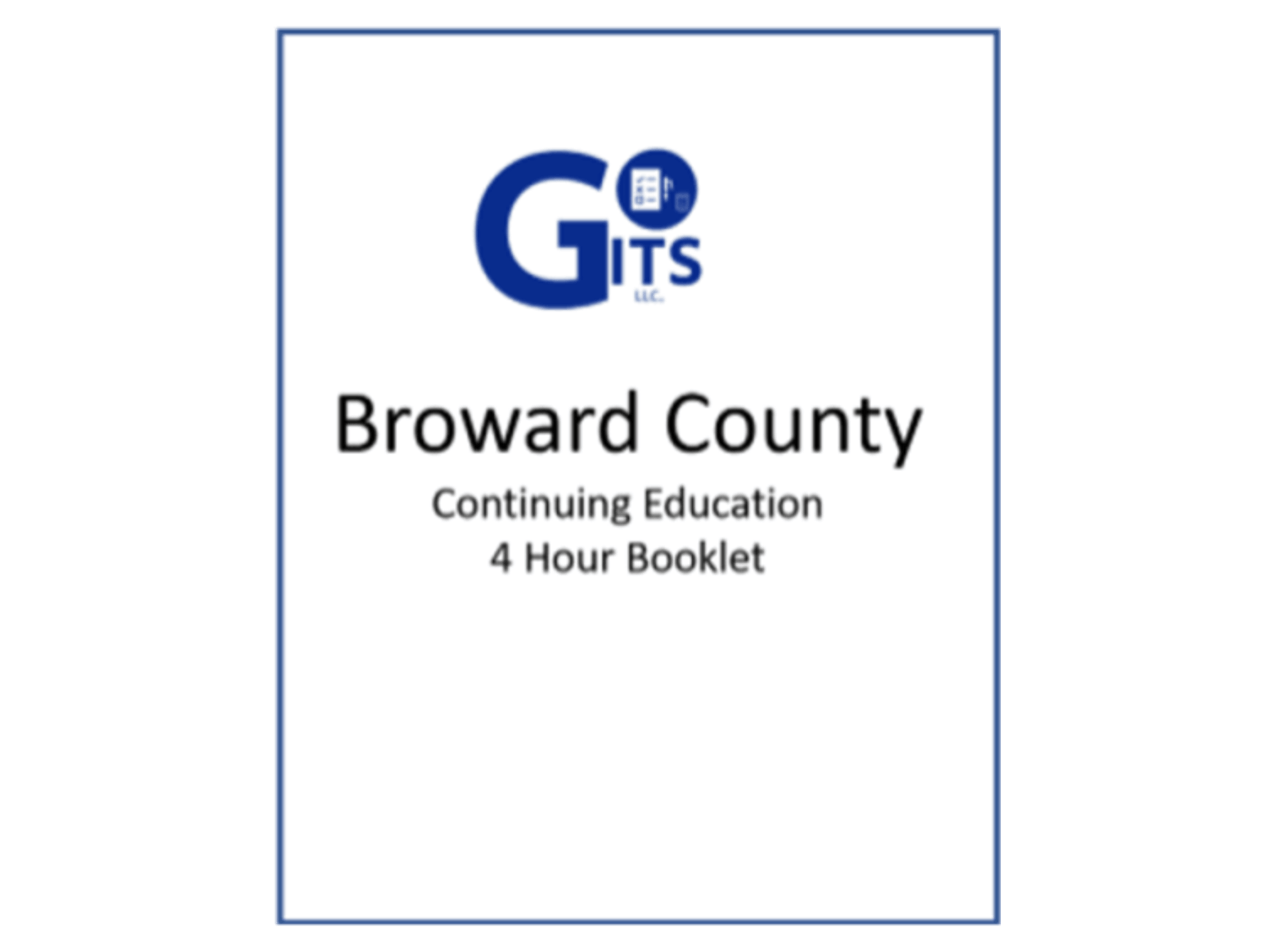 Broward County Continuing Education Booklet $24.50