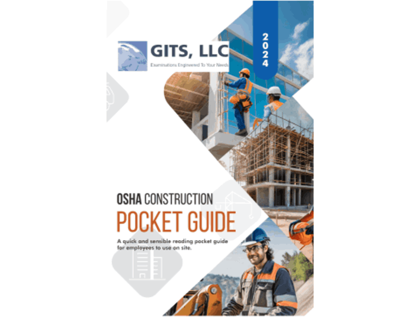 OSHA Construction Pocket Guide (English) $20 (if purchase in addition to OSHA reference for examinations only $10)